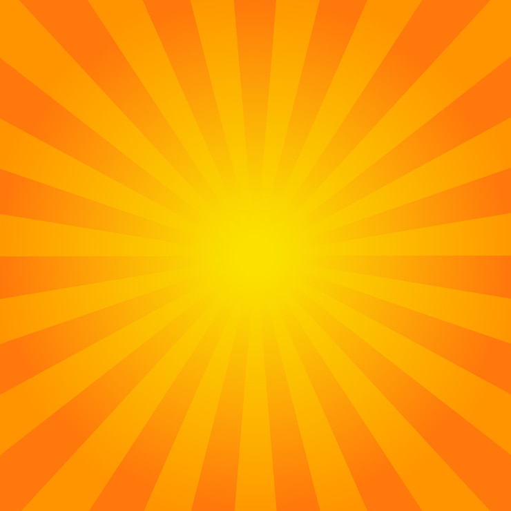 Vecteur fond de rayons orange vif