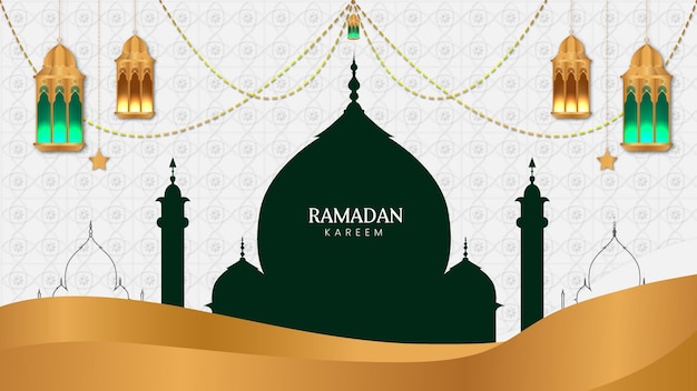 Fond Réaliste De Ramadan Kareem Et Conception De Carte De Salutation Islamique Ramadan Kareem