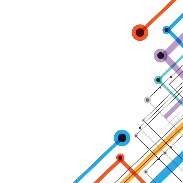 Vecteur fond de réseau de circuit abstrait