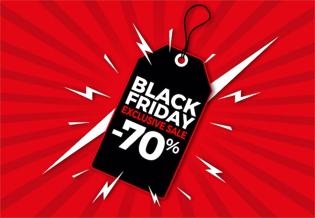 Fond Rétro Avec Design Et Texte Black Friday