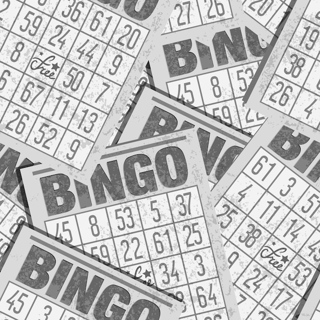 Fond Rétro Sans Couture De Bingo Avec Des Cartes