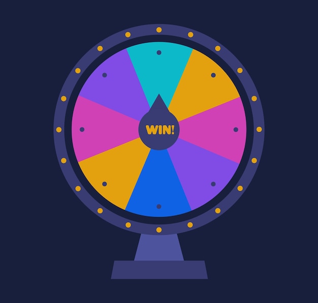 Vecteur fond de roue de fortune illustration vectorielle de roulette chanceuse concept de casino en ligne