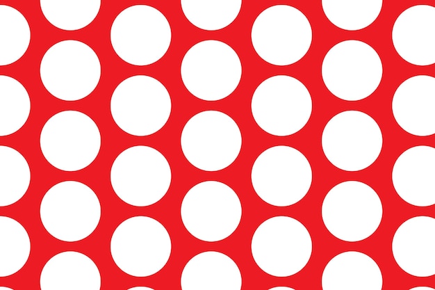 Vecteur un fond rouge avec des points blancs et des points dessus