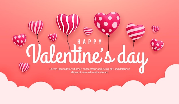 Fond De Saint Valentin Beaux Coeurs Avec Différents Motifs