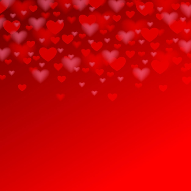 Vecteur fond de saint valentin avec coeur rouge pour votre affiche de carte de voeux de conception de vacances
