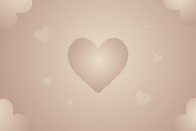Fond de la Saint-Valentin avec des cœurs fond de bannière à dégradé rose doux pour la Saint-Valentin