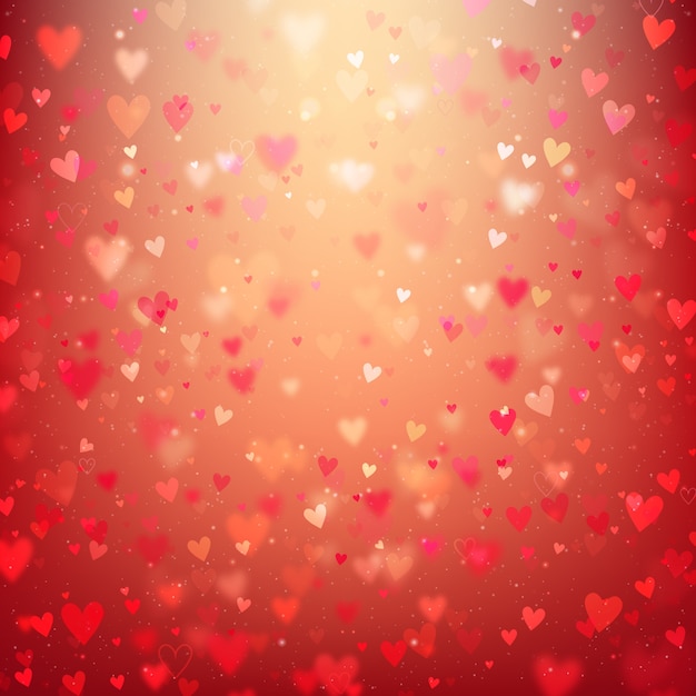 Fond de Saint Valentin avec des coeurs