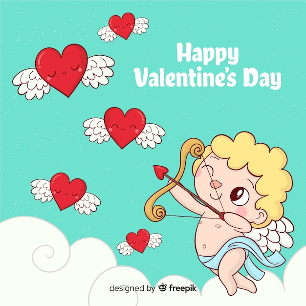 Fond de Saint Valentin Cupidon