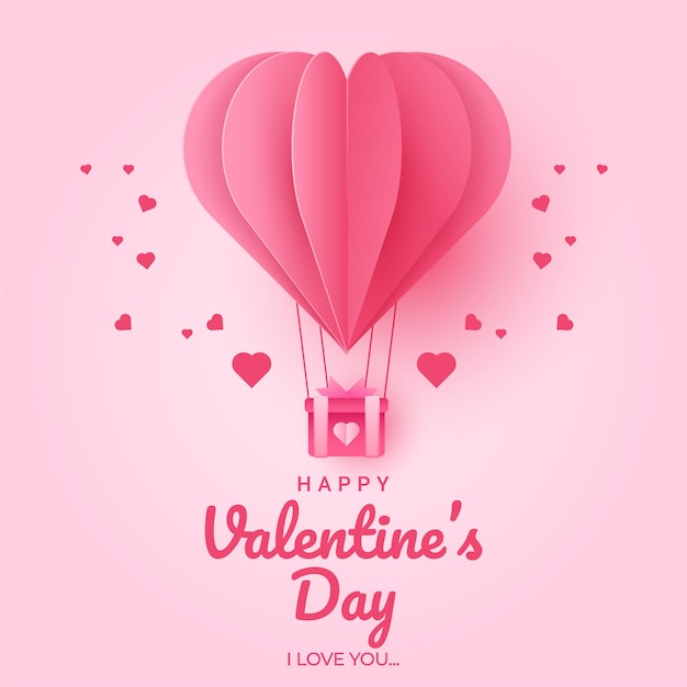 Fond de Saint Valentin en style papier