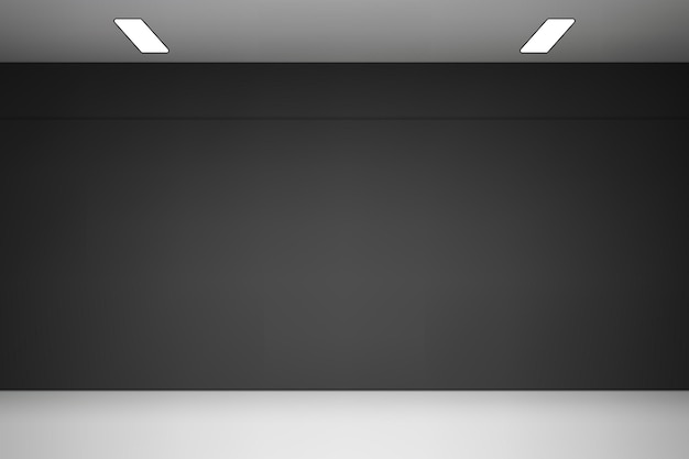 Fond de salle de studio vide avec projecteur