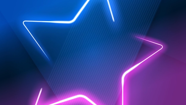 Fond Sentier Lumineux Ligne étoile Violette élégante Illustration Vectorielle Grand écran