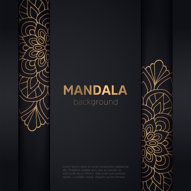 fond sombre avec mandala fleur