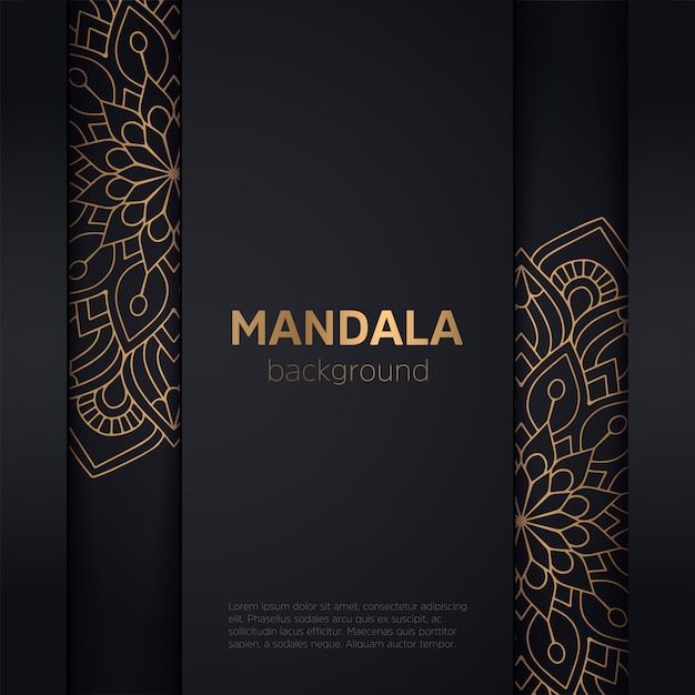 fond sombre avec mandala fleur