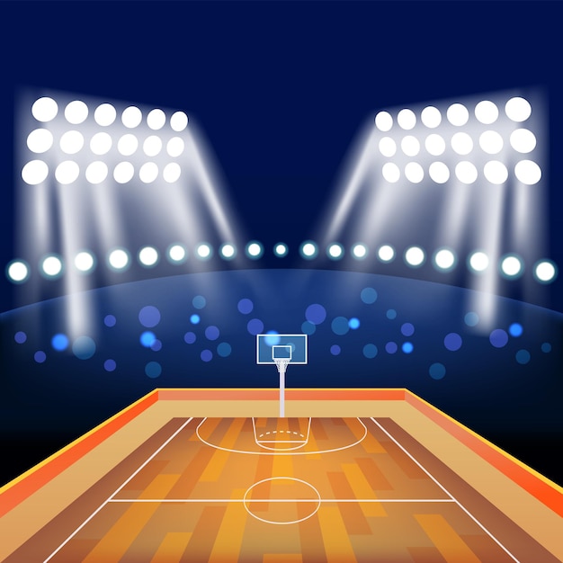 Vecteur fond de stade de basket-ball