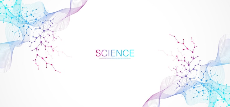 Vecteur fond de structure de molécules abstraites concept scientifique ou médical structures moléculaires ou illustration vectorielle de génie chimique