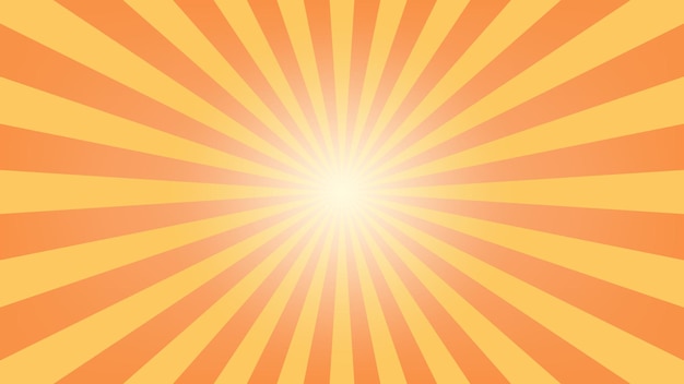 Fond Sunburst Orange Et Jaune Pour L'élément De Conception Graphique