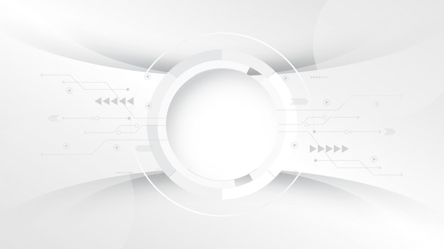 Fond de technologie abstraite gris blanc, connexion numérique Hi tech, communication, concept de haute technologie, science, fond de technologie