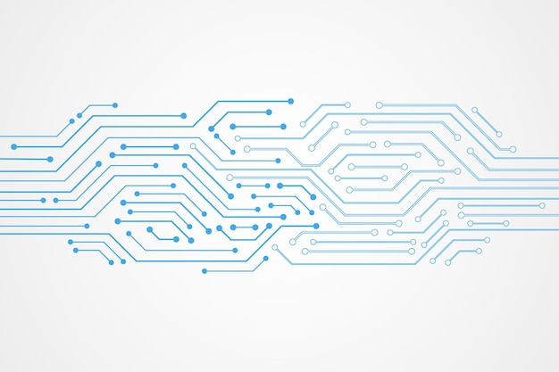 Vecteur fond de technologie abstraite, motif de circuit imprimé bleu