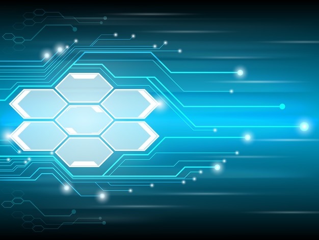 Fond De Technologie Abstraite Numérique Hexagone