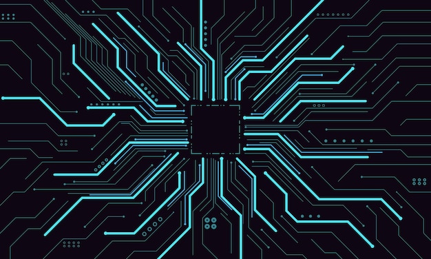 Fond de technologie de circuit imprimé abstrait