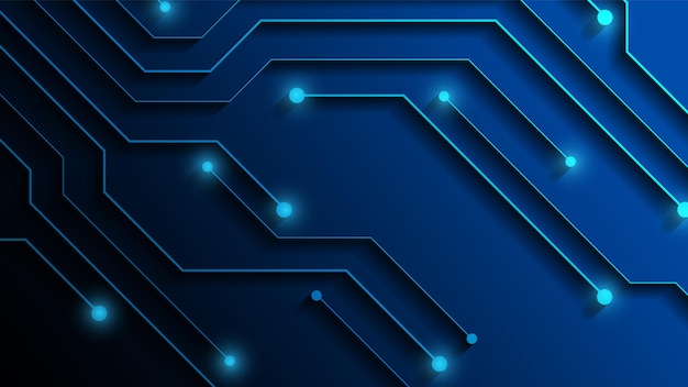 Fond de technologie de circuit avec système de connexion de données numériques de haute technologie et conception électronique informatique
