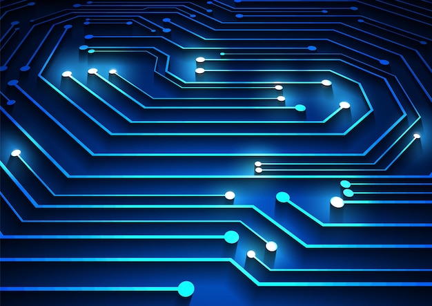 Fond De Technologie De Circuit Avec Système De Connexion De Données Numériques De Haute Technologie Et Conception électronique Informatique