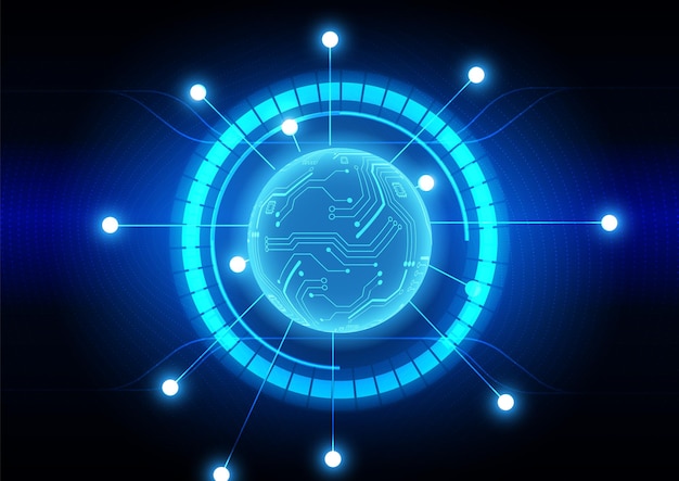 Fond De Technologie De Circuit Avec Système De Connexion De Données Numériques De Haute Technologie Et Conception électronique Informatique