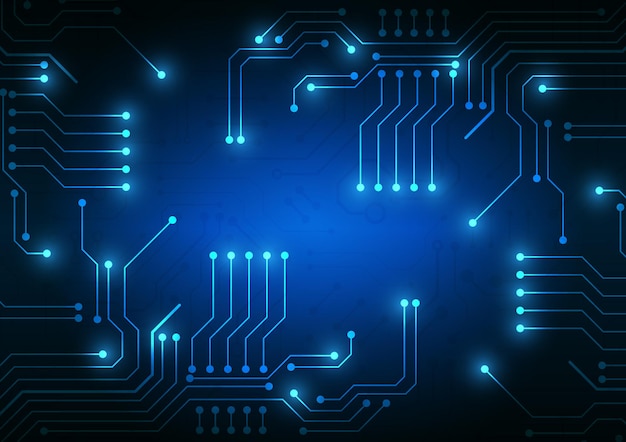 Fond De Technologie De Circuit Avec Système De Connexion De Données Numériques De Haute Technologie Et Conception électronique Informatique