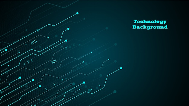 Fond De Technologie De Circuit Avec Système De Connexion De Données Numériques De Haute Technologie Et Conception électronique D'ordinateur