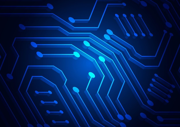 Fond De Technologie De Circuit Avec Système De Connexion De Données Numériques Hitech Et Conception électronique Informatique