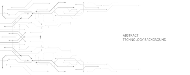 Fond De Technologie Créatif Hitech Motif Géométrique Gris Et Blanc Composition Globale