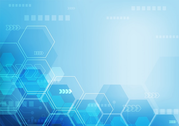 Fond De Technologie Hexagonale Avec Circuit Imprimé Souple Système De Connexion De Données Numériques De Haute Technologie Et Ordinateur électronique
