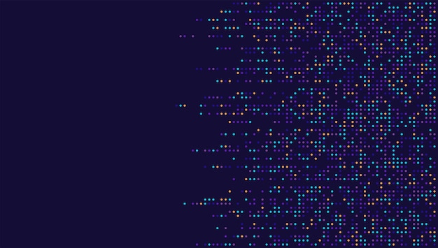 Fond de technologie numérique Fond de pixels de motif de points de données numériques