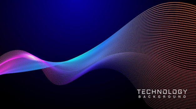 Fond De Technologie De Particules Fluides Abstraites Numériques