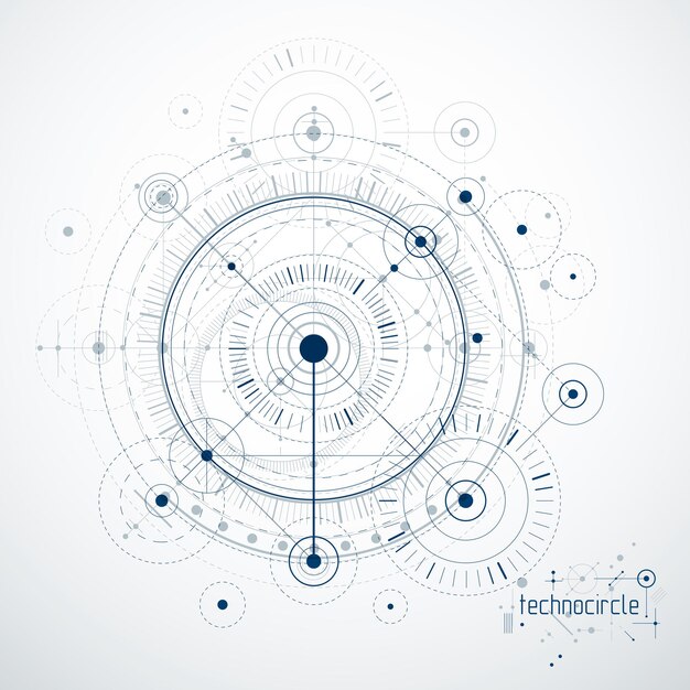 Fond de technologie vectorielle abstrait futuriste. Fond d'écran de génie mécanique.
