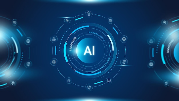 fond technologique abstrait avec les avantages de l'intelligence artificielle