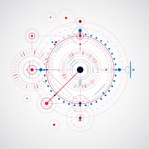 Fond Technologique D'ingénierie Vectorielle, Plan Technique Futuriste, Mécanisme. Schéma Mécanique, Dessin Industriel Abstrait Peut être Utilisé Comme Arrière-plan De Site Web.