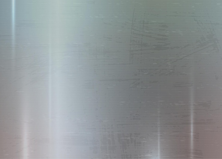 Vecteur fond de texture abstraite en métal brossé plaque d'aluminium en acier chromé poli