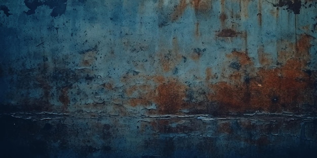 Fond de texture grunge métal rouille bleu