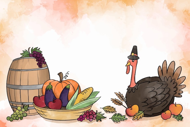 Fond De Thanksgiving Aquarelle