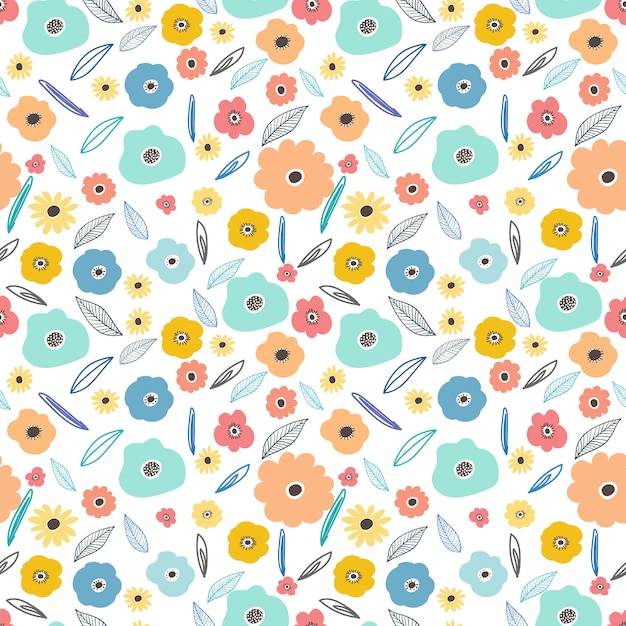Fond transparent avec des fleurs et des feuilles.