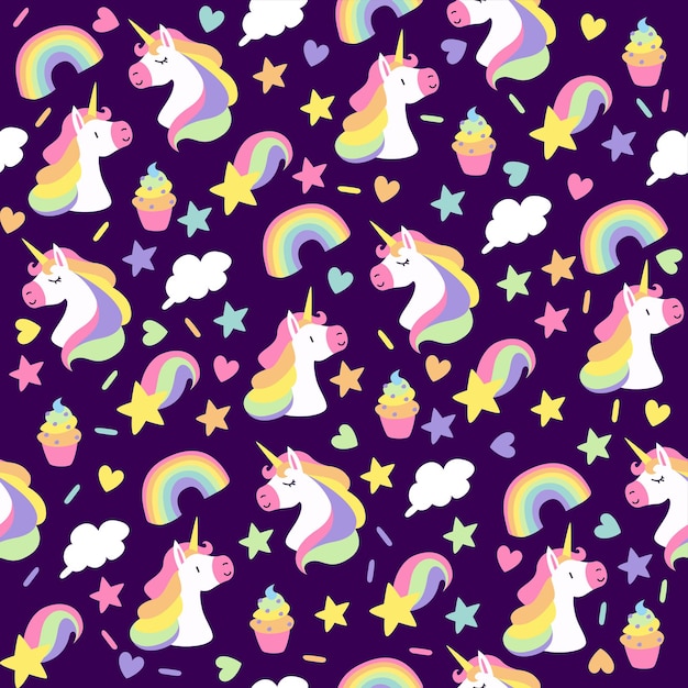 fond transparent avec licorne