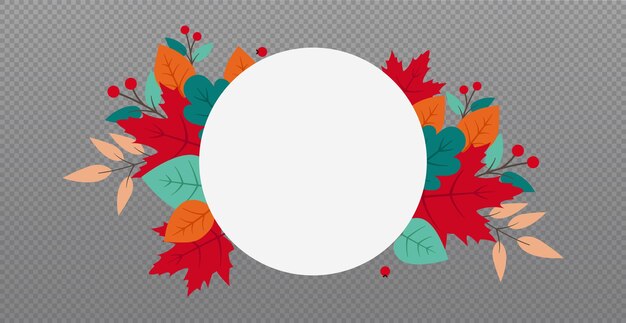 Fond Transparent De Modèle Web Automne Avec Une Place Pour Votre Texte