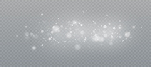 un fond transparent avec de la neige et des étoiles
