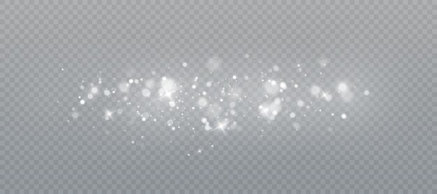 un fond transparent avec de la neige et des étoiles