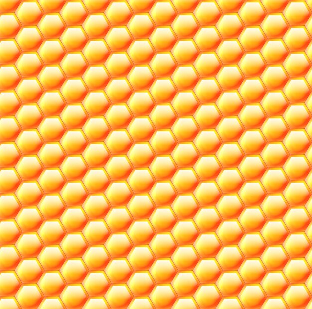 Fond transparent de nids d'abeilles hexagonales. Modèle vectoriel