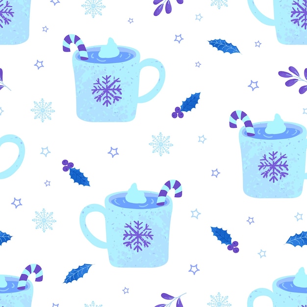 Fond transparent vecteur avec illustration de tasse de Noël