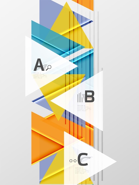 Fond De Triangles De Couleur Abstrait Géométrique Moderne