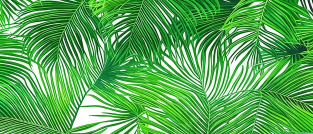 Vecteur fond tropical vert clair avec des plantes de la jungle vecteur motif exotique avec vecteur de feuilles de palmier