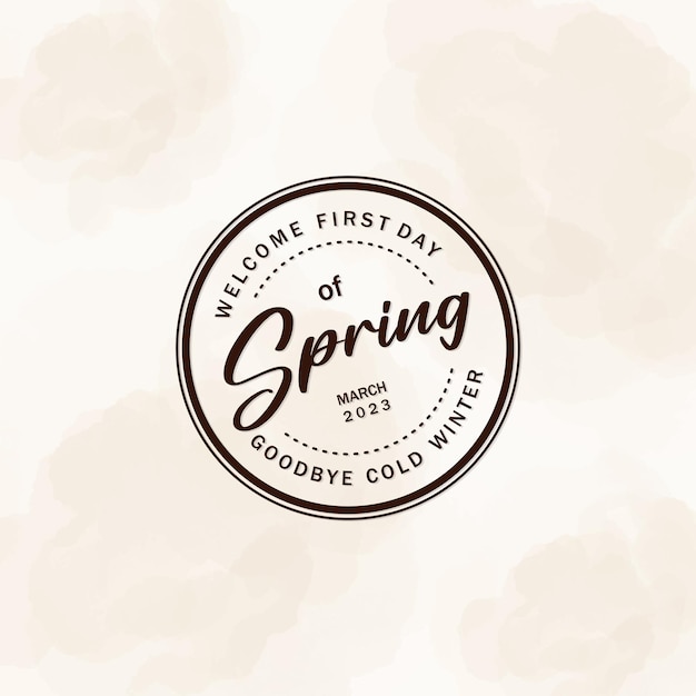 Fond De Typographie De Printemps En Illustration Vectorielle Aquarelle Vintage Stylemodern